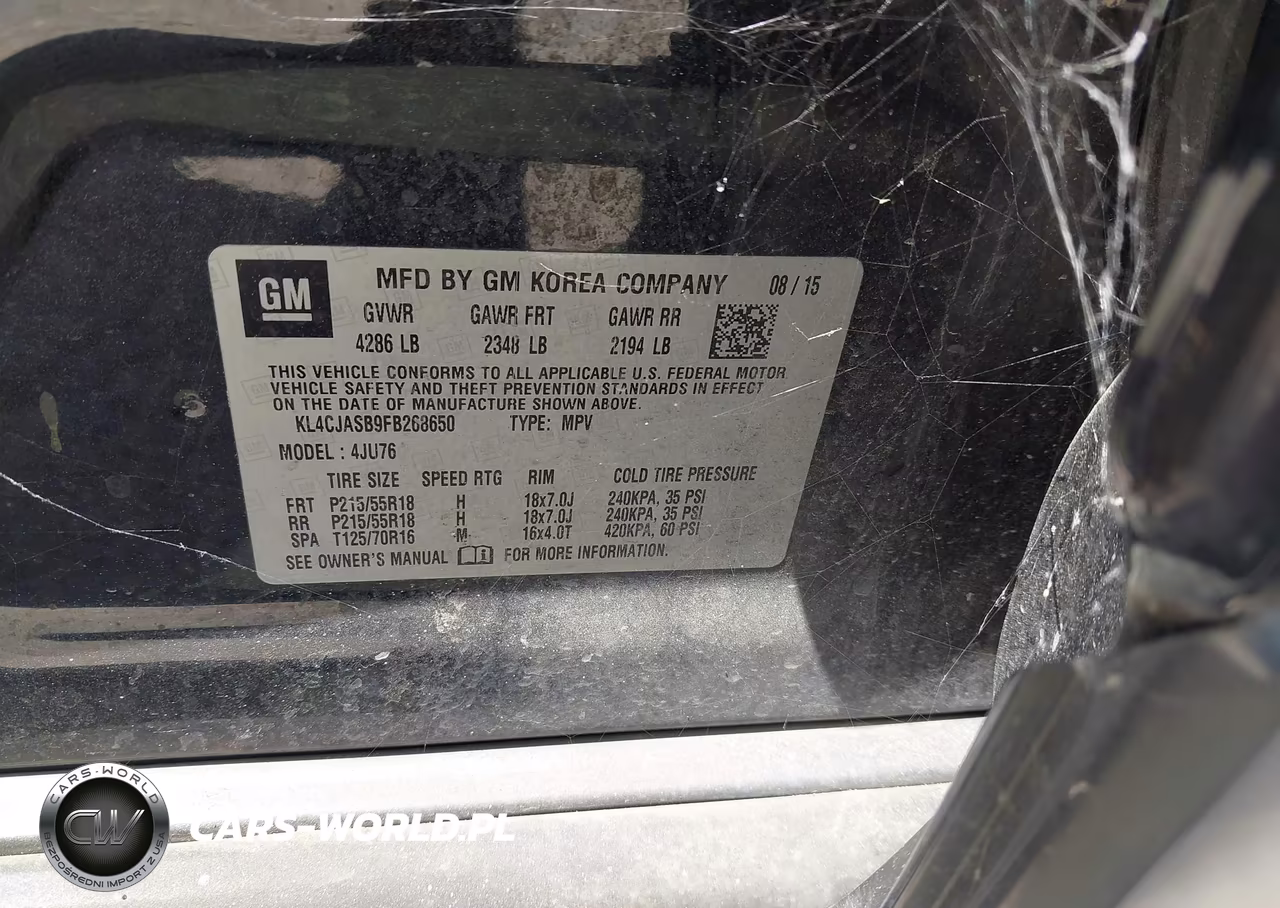 2015 Buick Encore VIN:KL4CJASB9FB268650 - 9