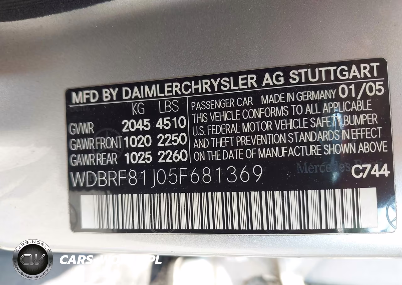 2005 Mercedes-Benz C 240 Luxury 4Matic VIN:WDBRF81J05F681369 - 9