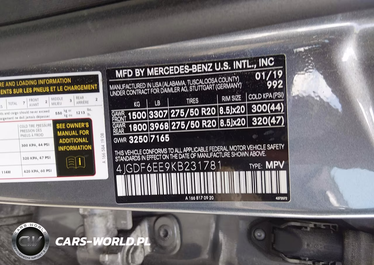 2019 Mercedes-Benz Gls 450 4Matic VIN:4JGDF6EE9KB231781 - 9