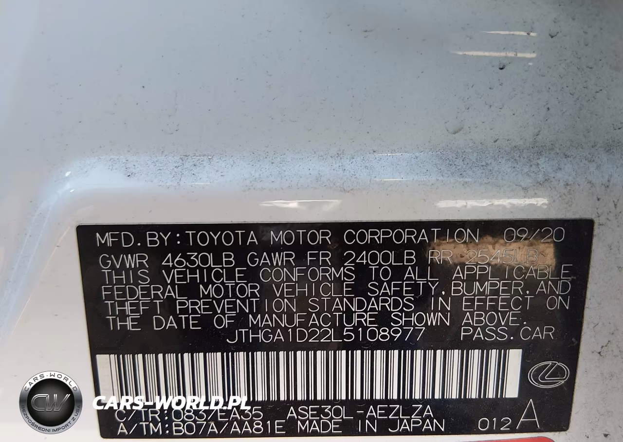 2020 Lexus Is 300 VIN:JTHGA1D22L5108977 - 9