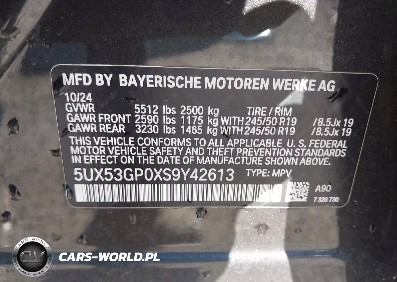 2025 BMW X3 30 xDrive VIN:5UX53GP0XS9Y42613 - 9