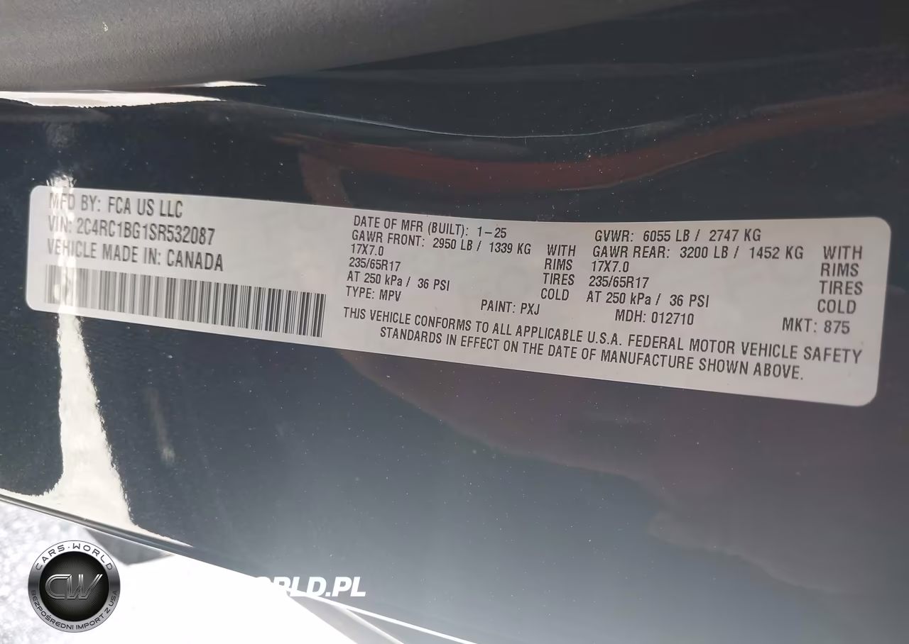 2025 Chrysler Pacifica Select VIN:2C4RC1BG1SR532087 - 9