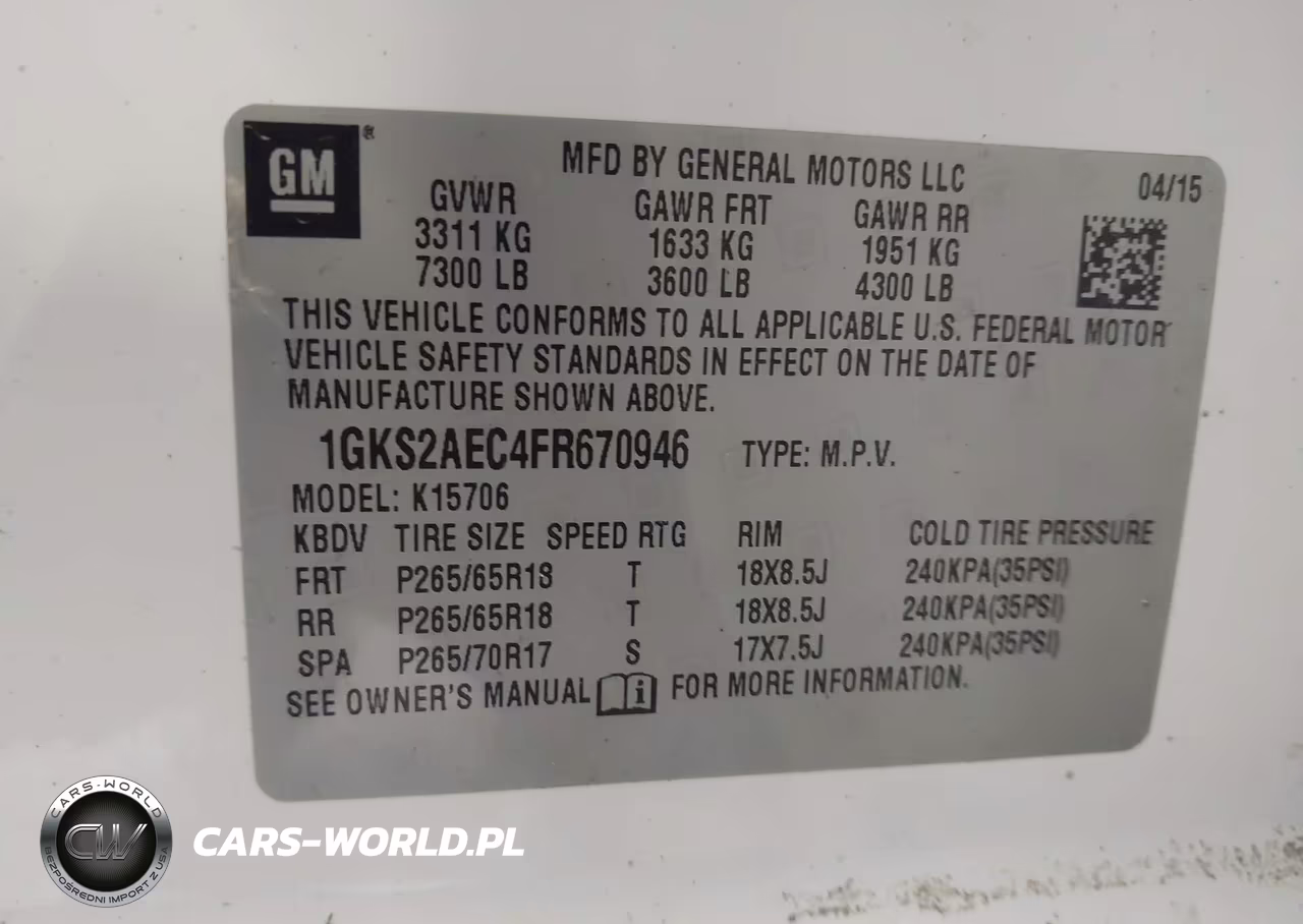 2015 GMC Yukon Sle VIN:1GKS2AEC4FR670946 - 9