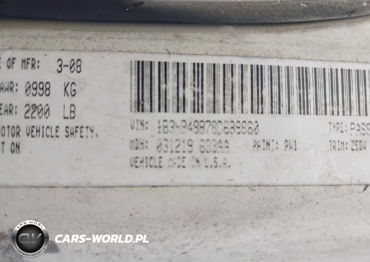 2008 Dodge Caliber Se VIN:1B3HB28B88D653177 - 9