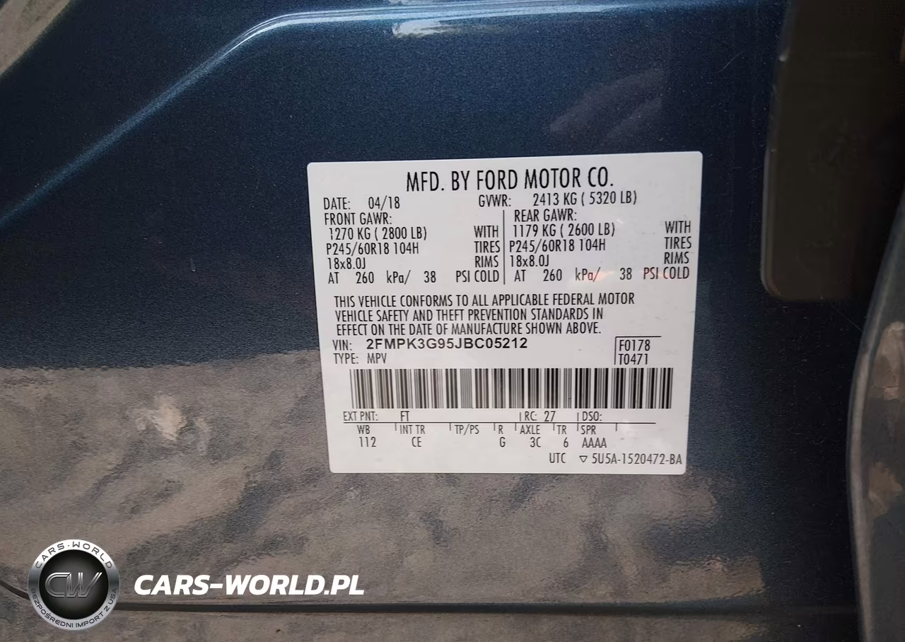 2018 Ford Edge Se VIN:2FMPK3G95JBC05212 - 9