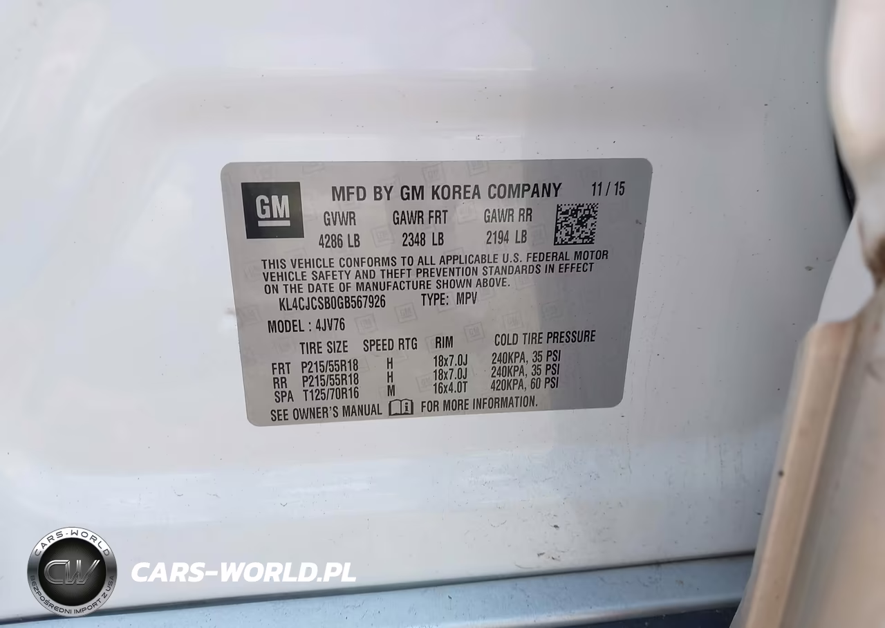 2016 Buick Encore Leather VIN:KL4CJCSB0GB567926 - 9