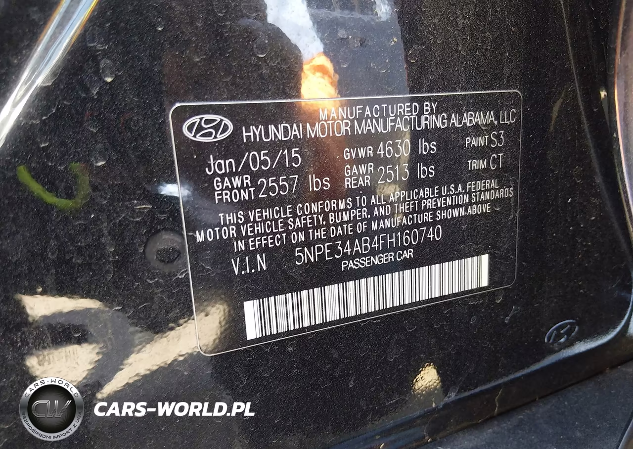 2015 Hyundai Sonata Sport 2.0T VIN:5NPE34AB4FH160740 - 9
