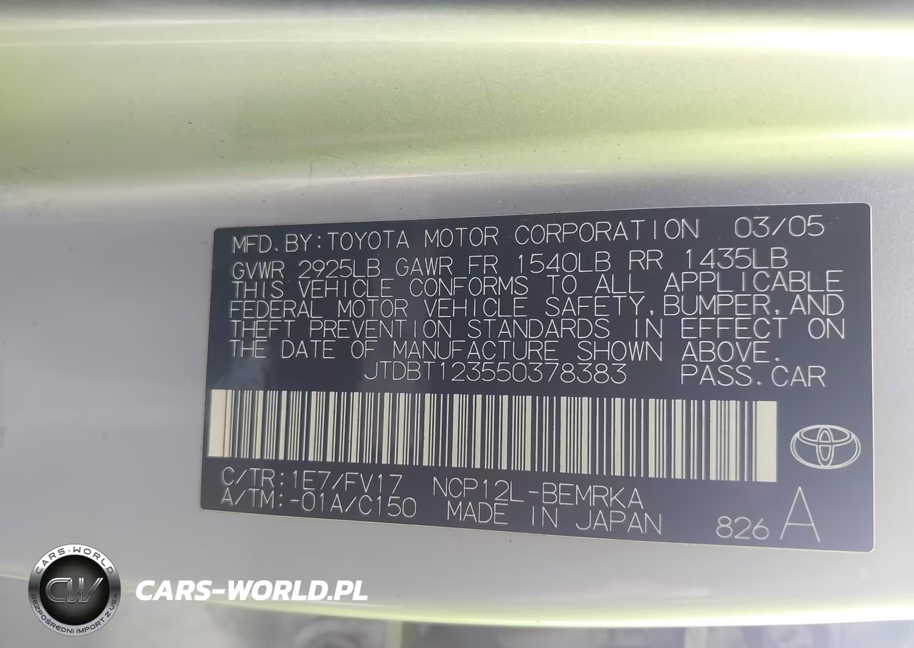 2005 Toyota Echo VIN:JTDBT123550378383 - 9
