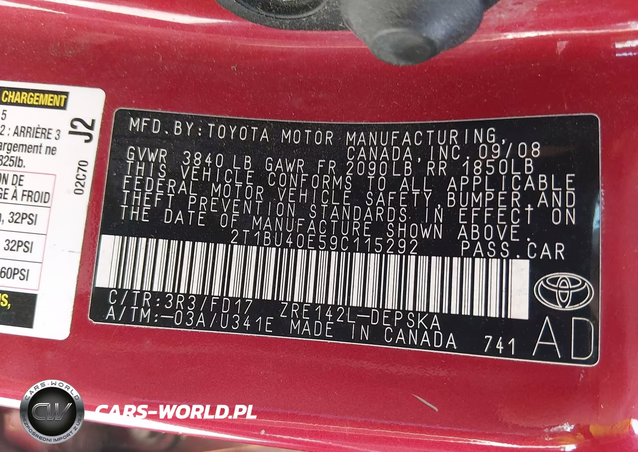 2009 Toyota Corolla S VIN:2T1BU40E59C115292 - 9