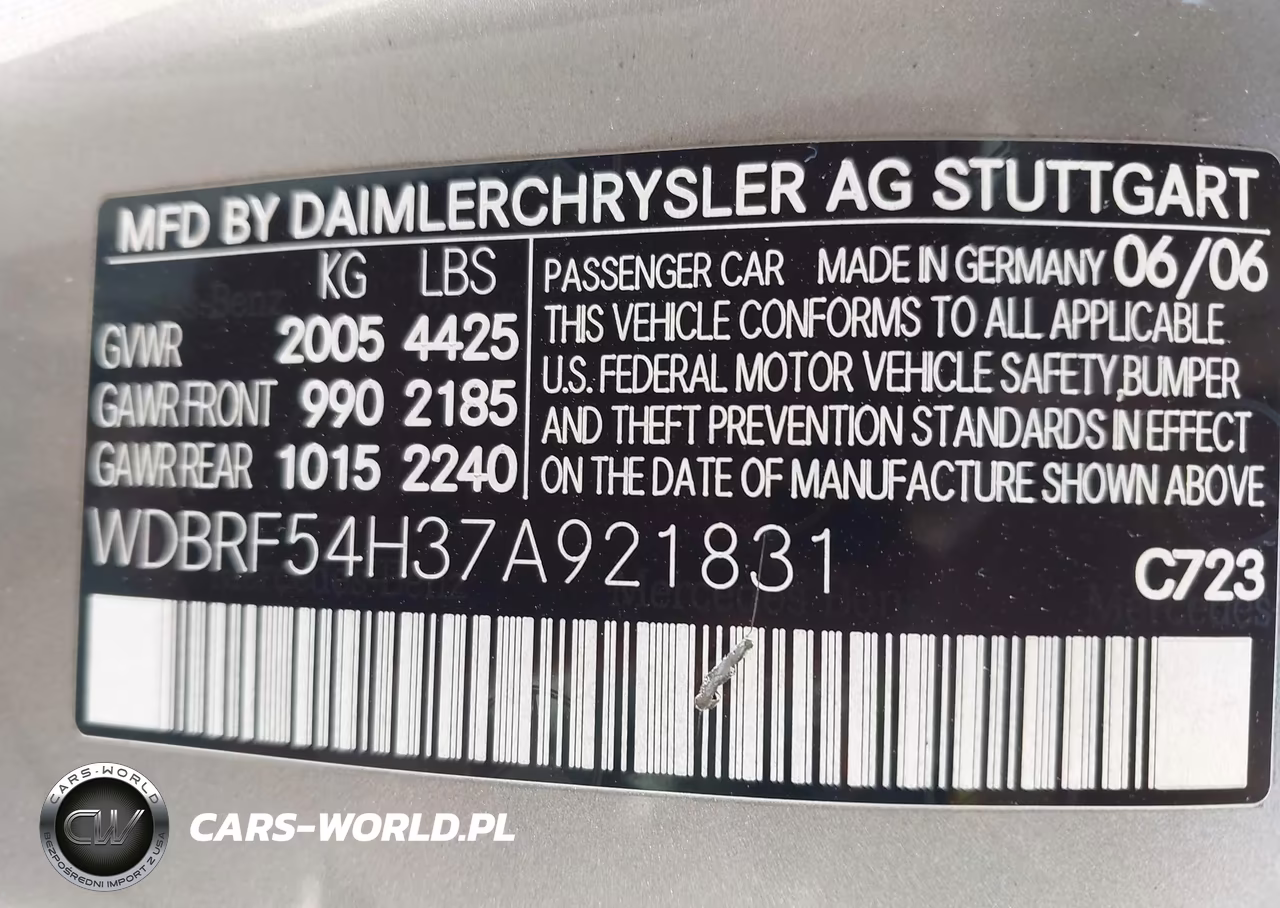 2007 Mercedes-Benz C 280 Luxury VIN:WDBRF54H37A921831 - 9