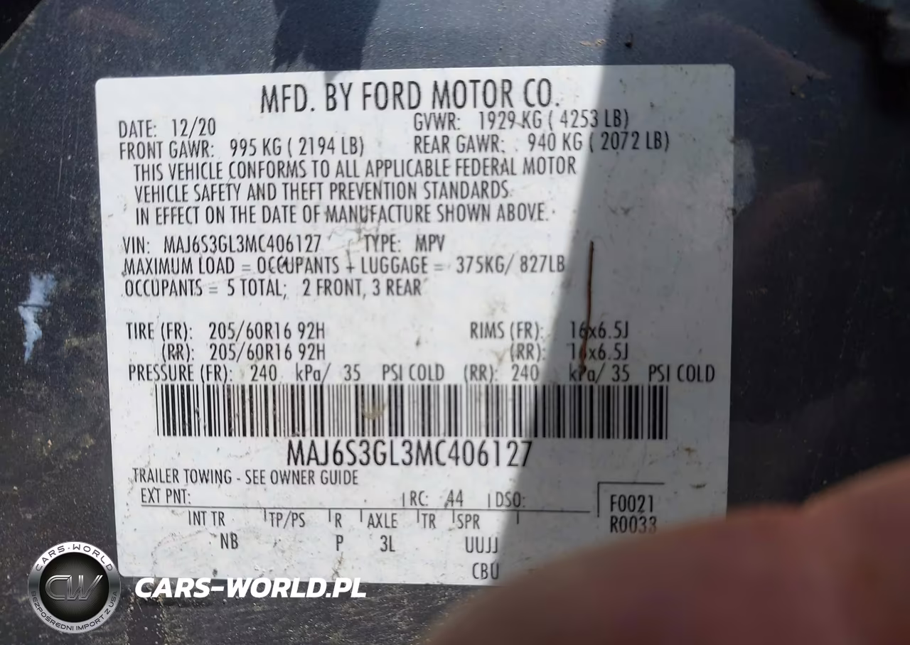 2021 Ford Ecosport Se VIN:MAJ6S3GL3MC406127 - 9