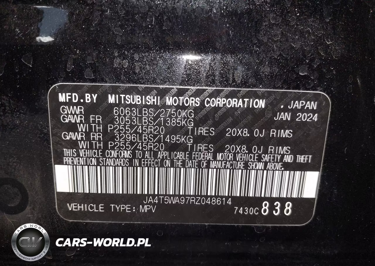 2024 Mitsubishi Outlander Phev Sel Platinum Edition VIN:JA4T5WA97RZ048614 - 9