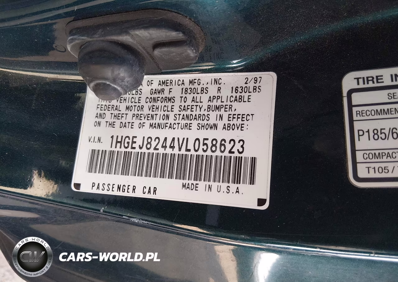 1997 Honda Civic Ex VIN:1HGEJ8244VL058623 - 9