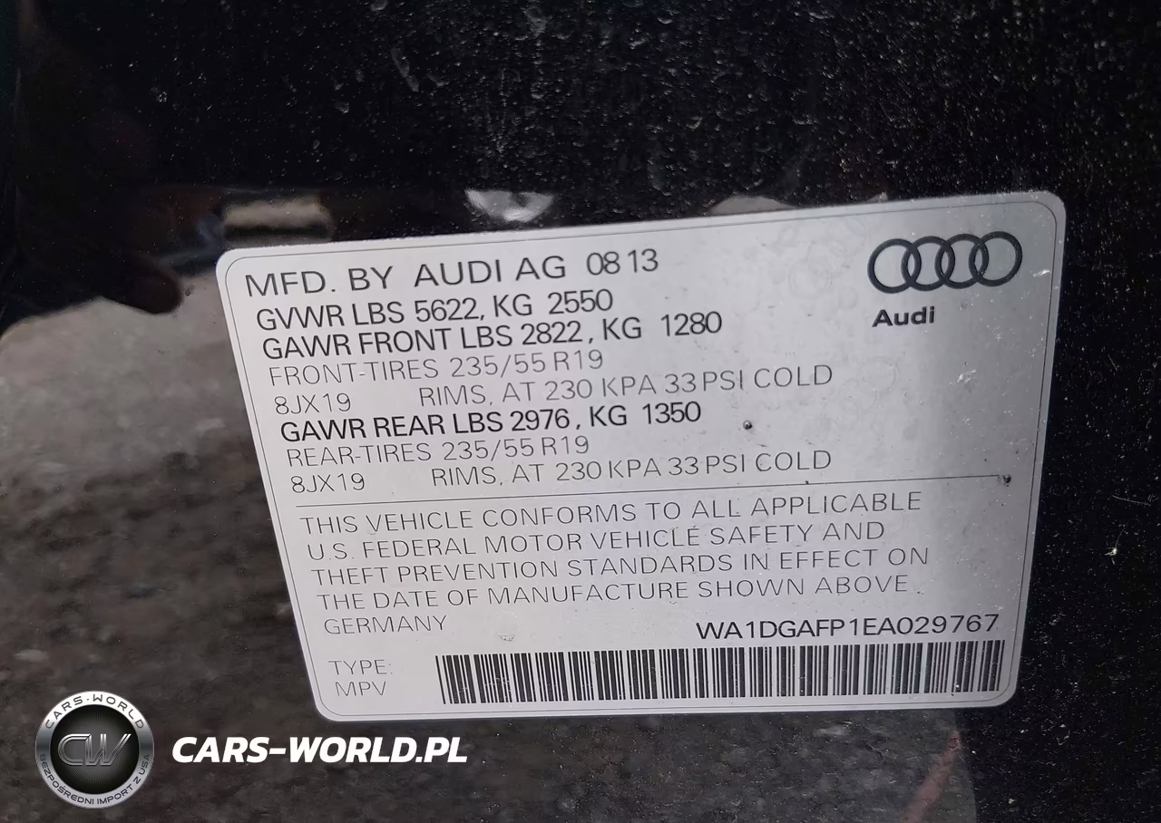 2014 Audi Q5 3.0T Premium Plus VIN:WA1DGAFP1EA029767 - 9