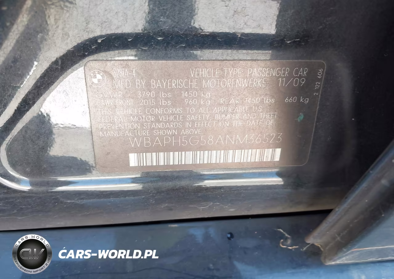 2010 BMW 328I VIN:WBAPH5G58ANM36523 - 9