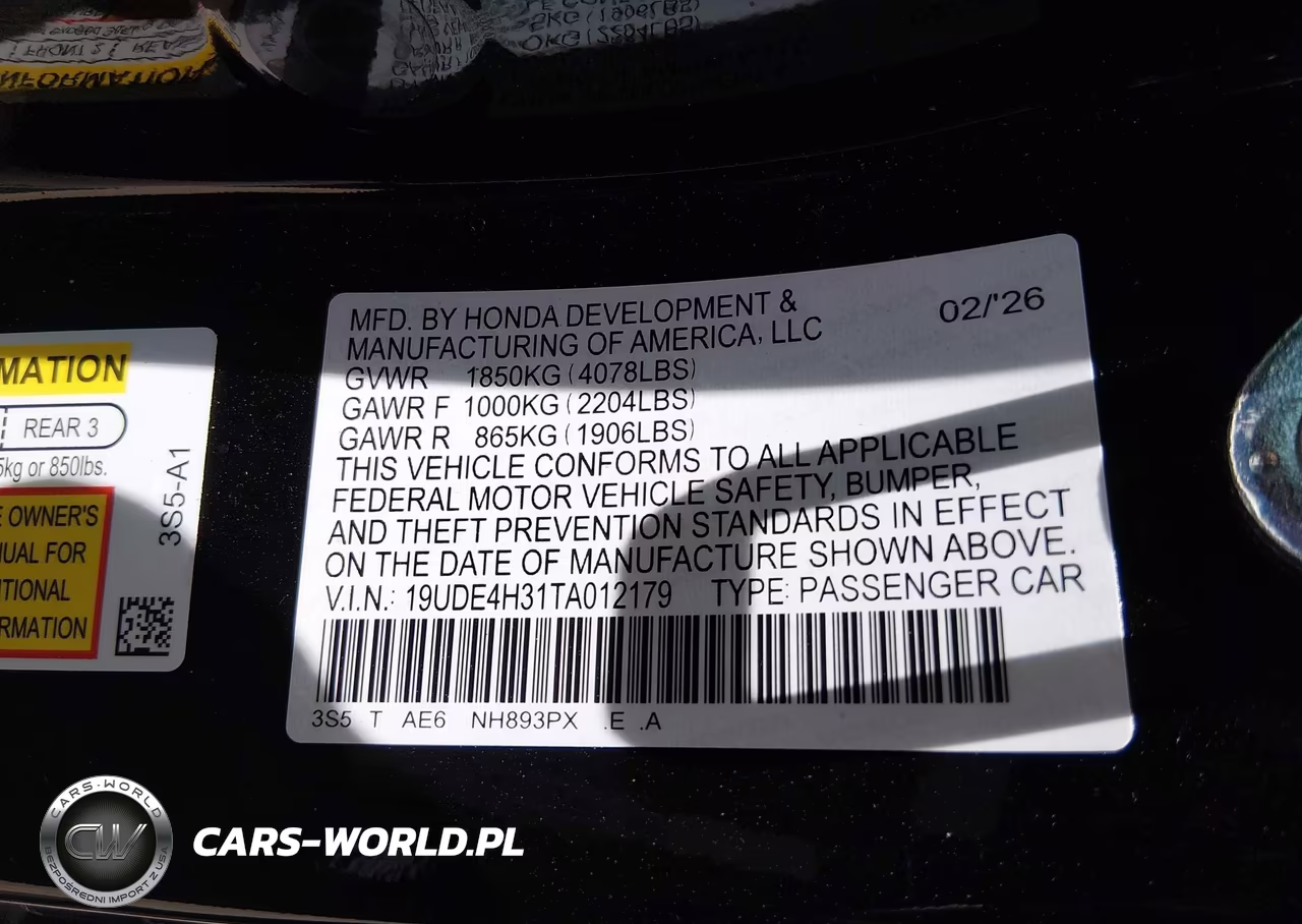 2026 Acura Integra Fwd A-Spec VIN:19UDE4H31TA012179 - 9