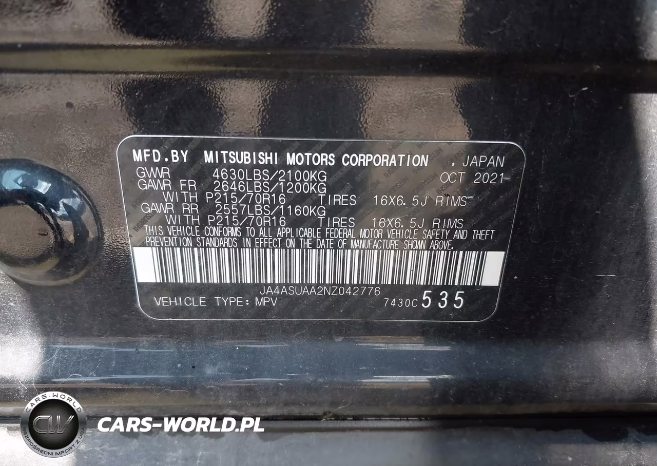 2022 Mitsubishi Eclipse Cross Es VIN:JA4ASUAA2NZ042776 - 9