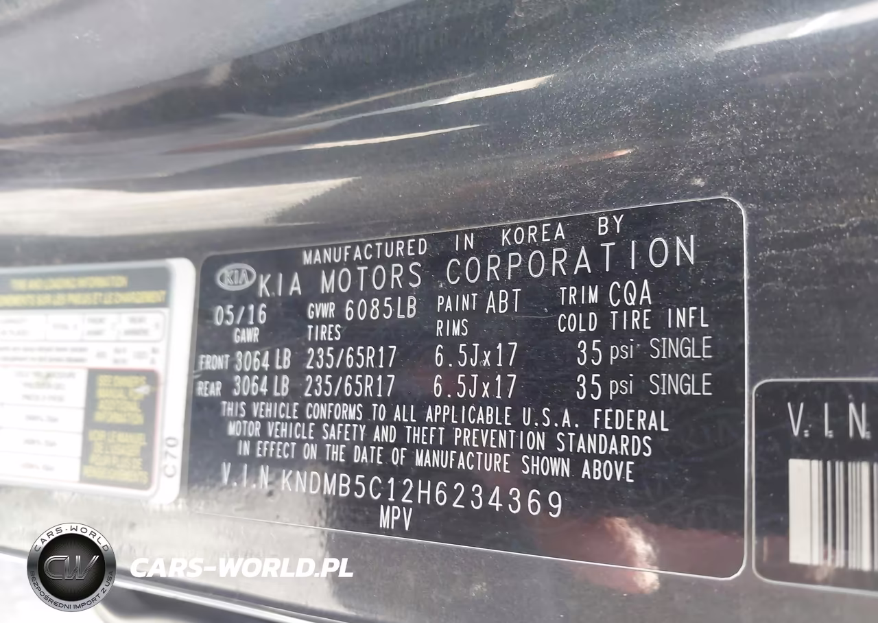 2017 Kia Sedona Lx VIN:KNDMB5C12H6234369 - 9