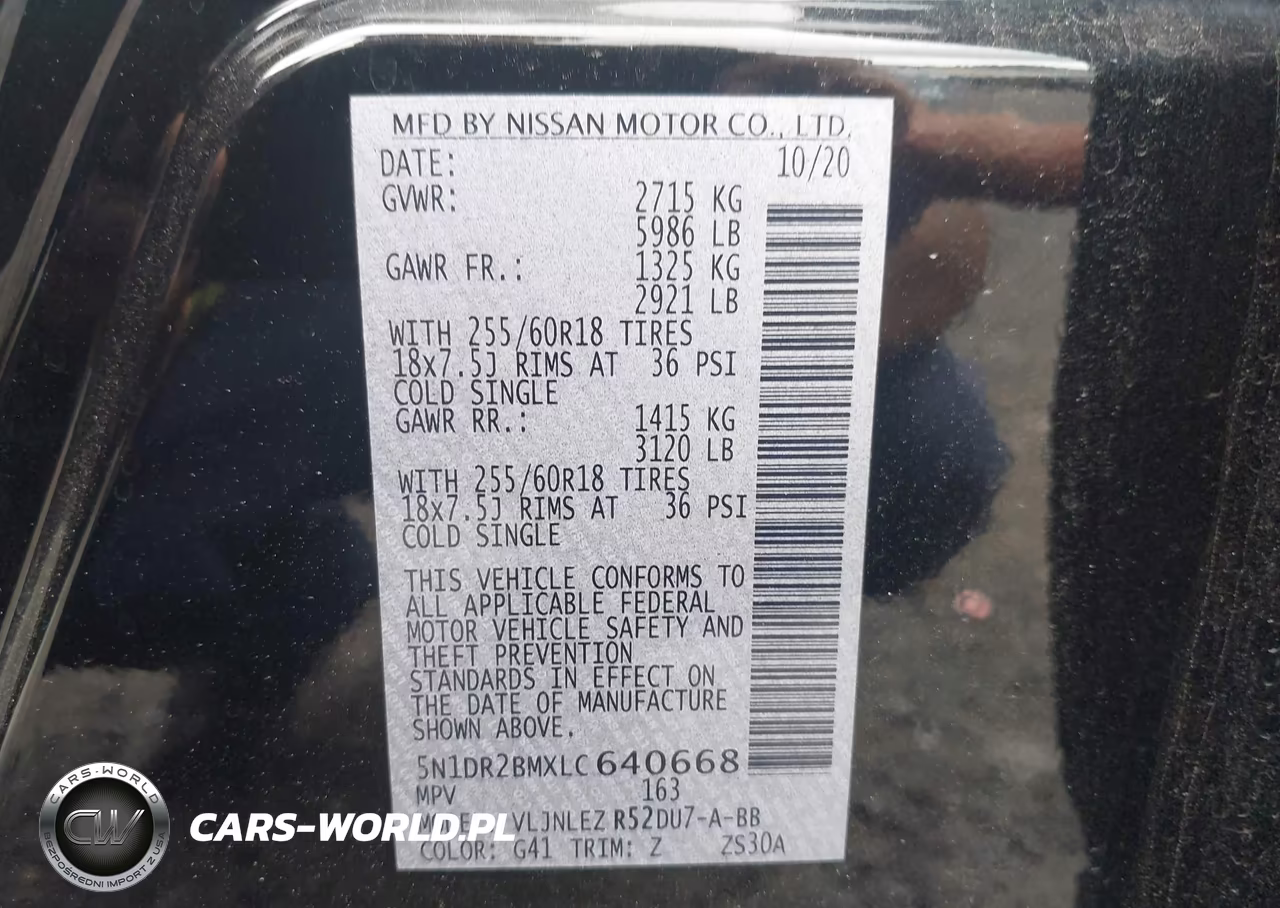 2020 Nissan Pathfinder Sv 4Wd VIN:5N1DR2BMXLC640668 - 9