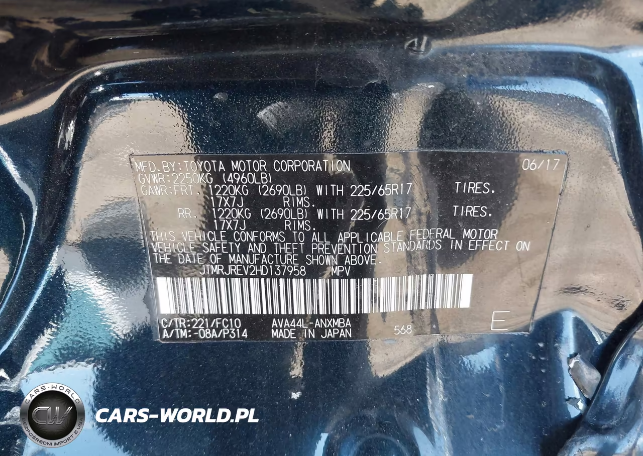 2017 Toyota Rav4 Hybrid Xle VIN:JTMRJREV2HD137958 - 9