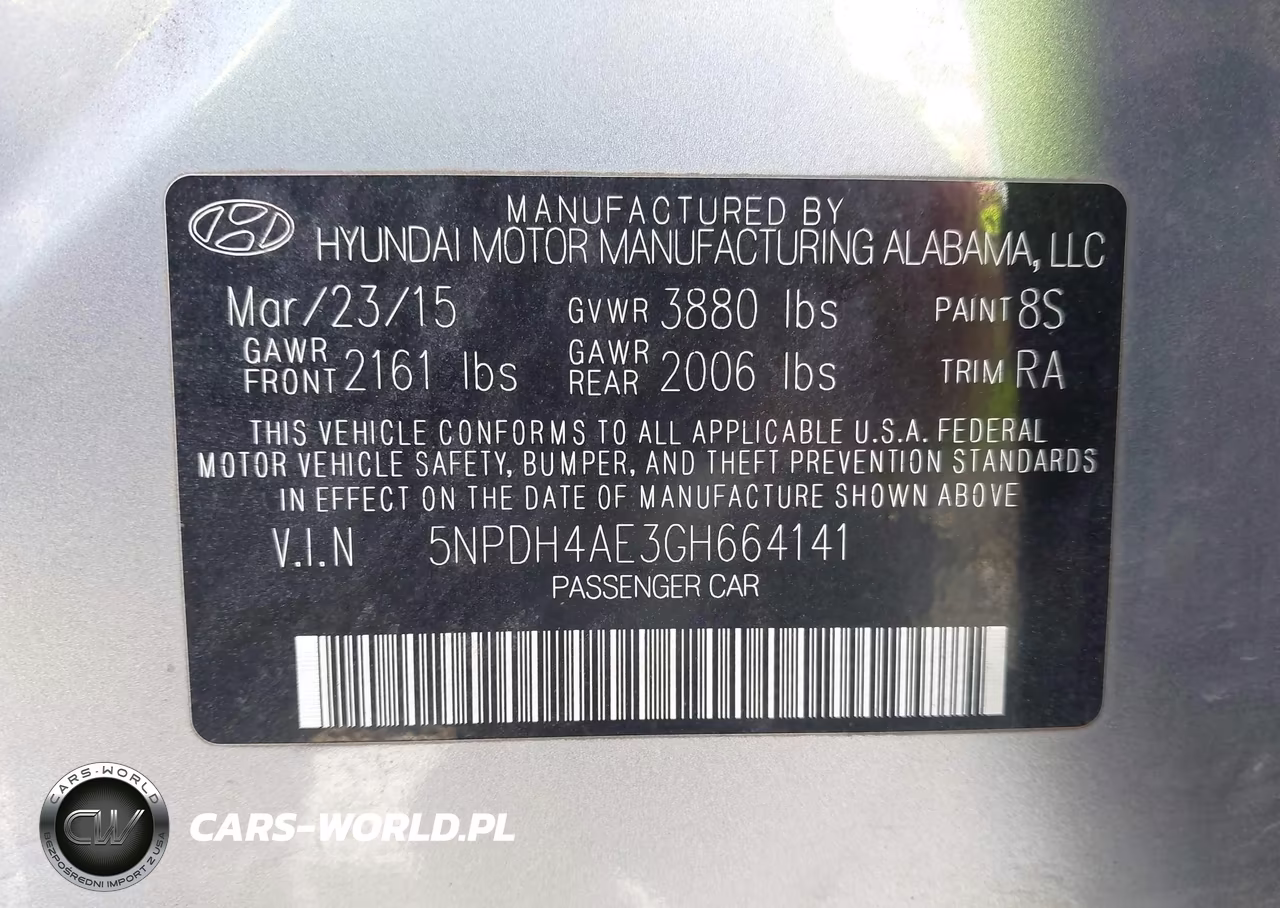 2016 Hyundai Elantra Se VIN:5NPDH4AE3GH664141 - 9