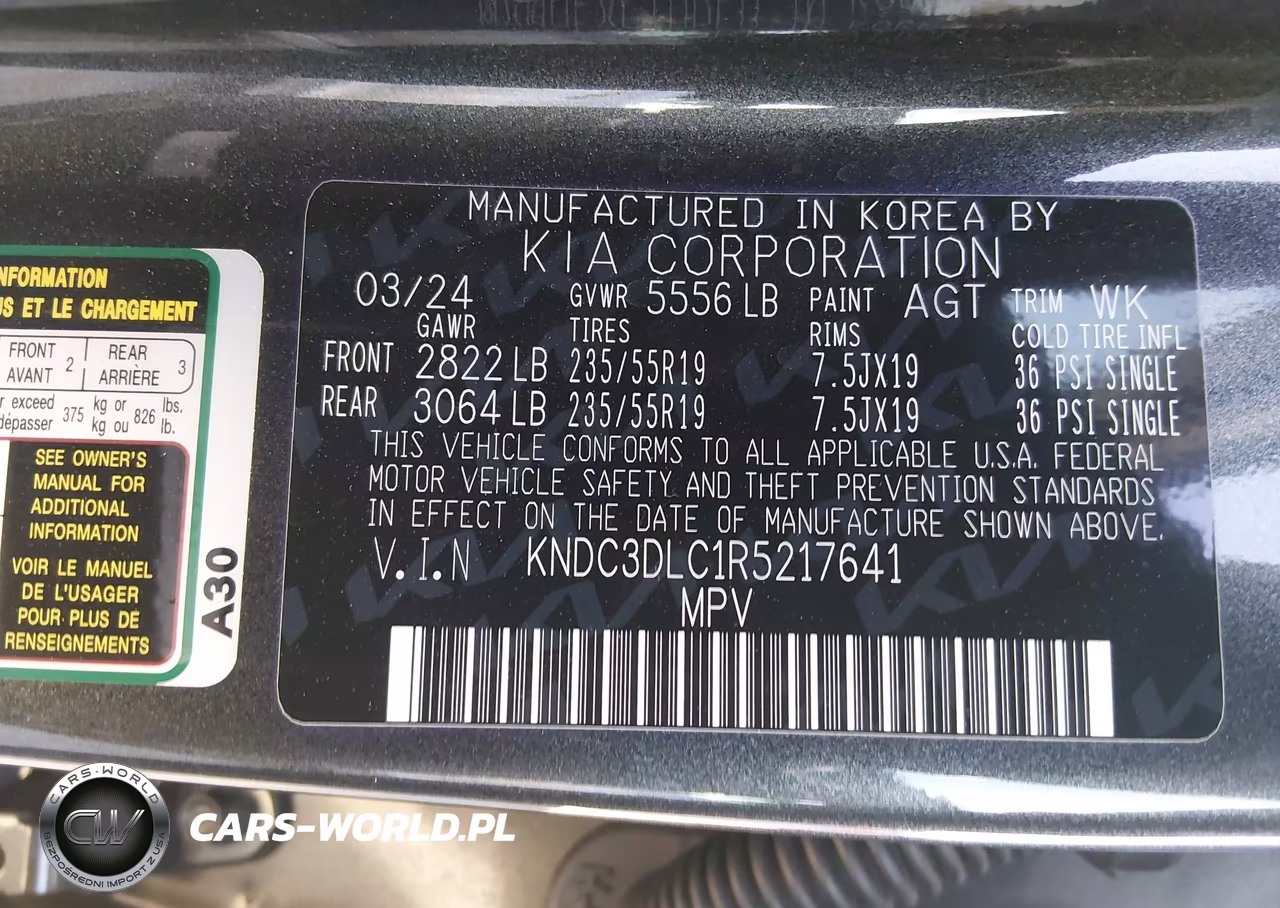2024 Kia Ev6 Light Long Range VIN:KNDC3DLC1R5217641 - 9
