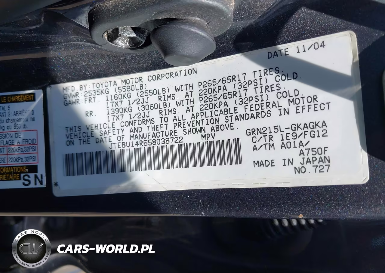 2005 Toyota 4Runner Sr5 V6 VIN:JTEBU14R658038722 - 9