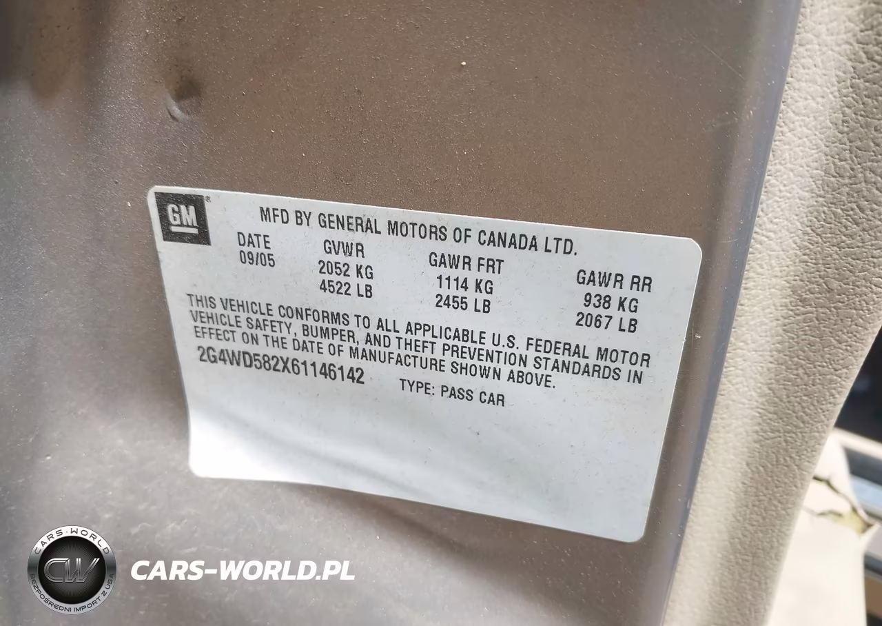 2006 Buick Lacrosse Cxl VIN:2G4WD582X61146142 - 9