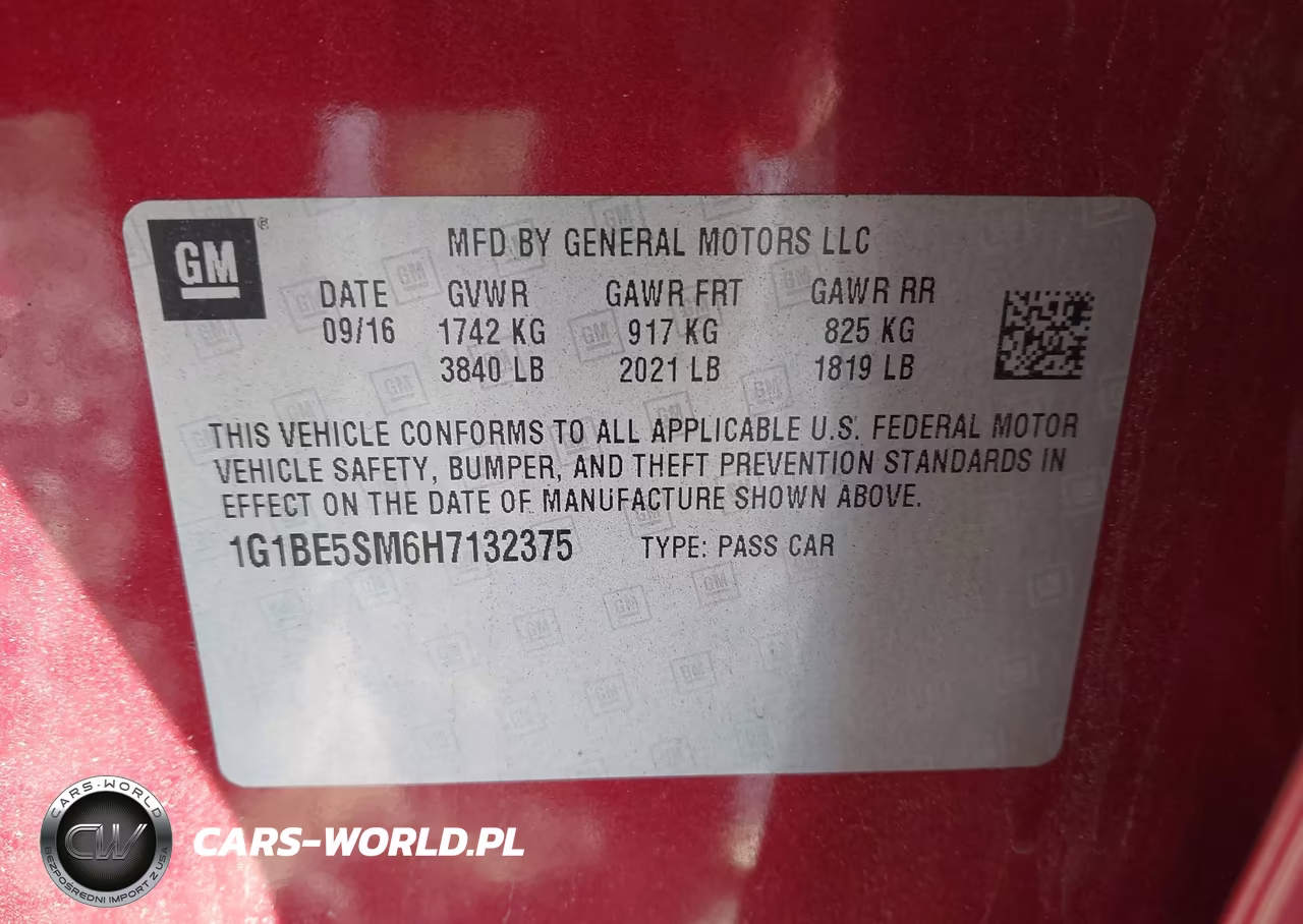 2017 Chevrolet Cruze Lt Auto VIN:1G1BE5SM6H7132375 - 9