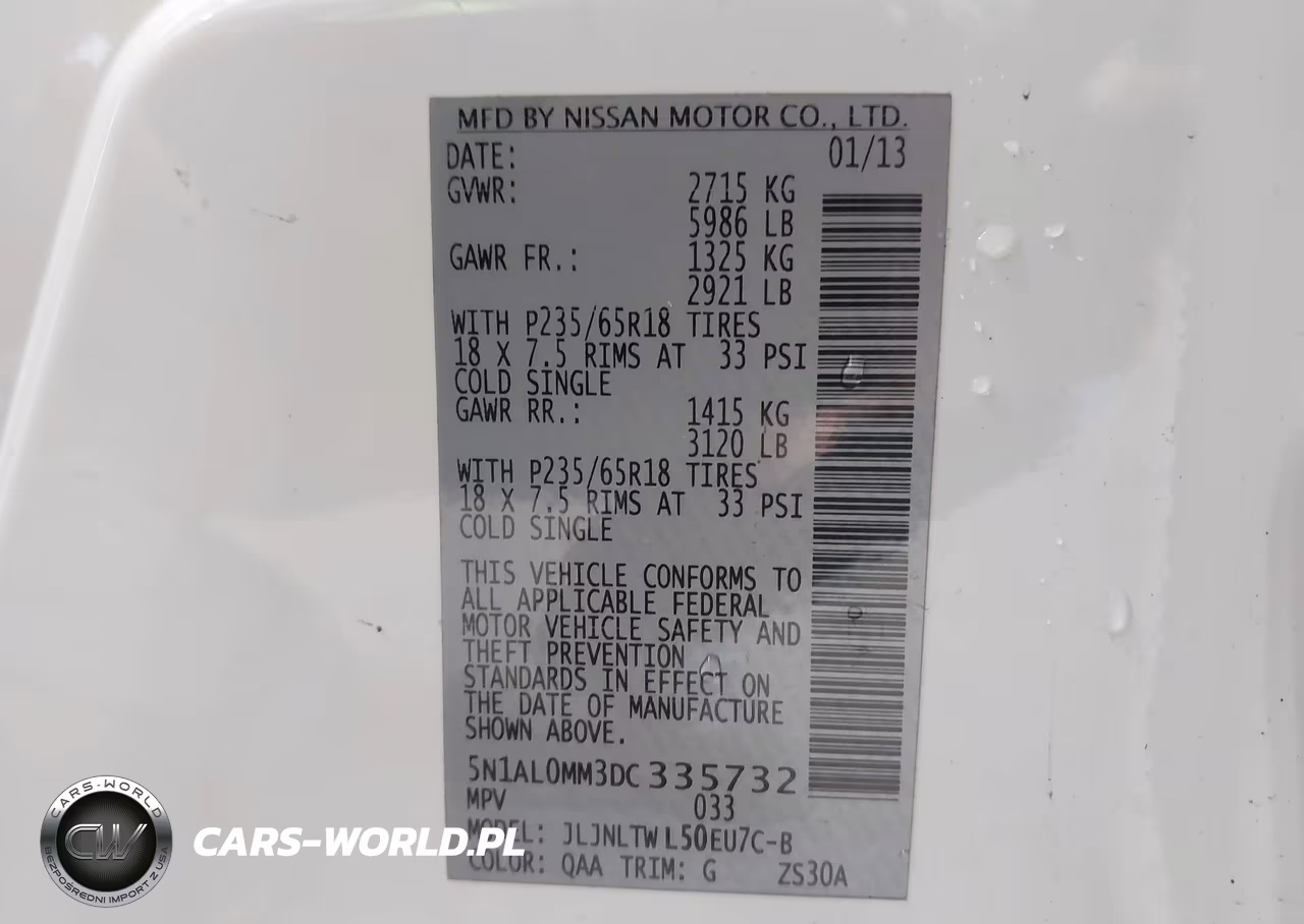 2013 Infiniti Jx35 VIN:5N1AL0MM3DC335732 - 9