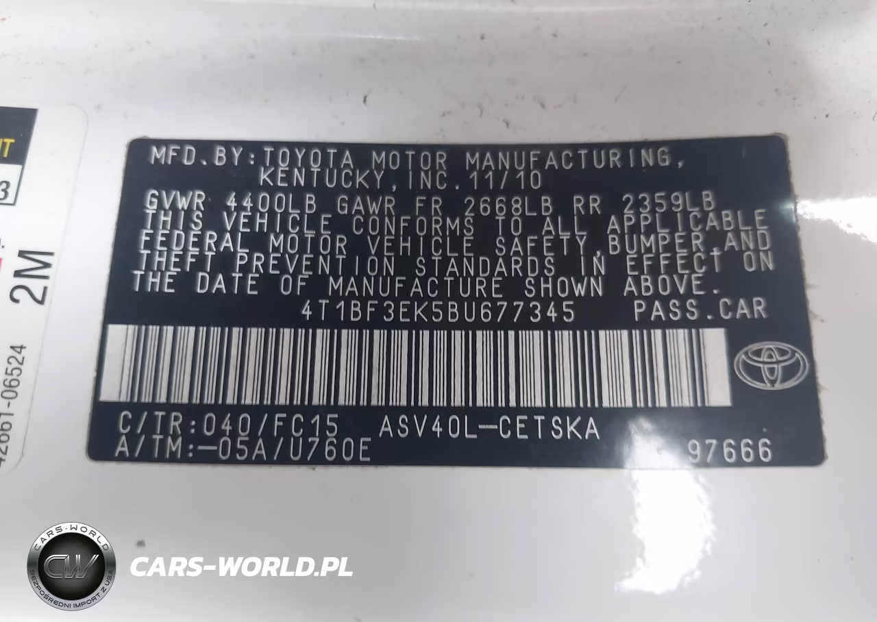 2011 Toyota Camry Se VIN:4T1BF3EK5BU677345 - 9