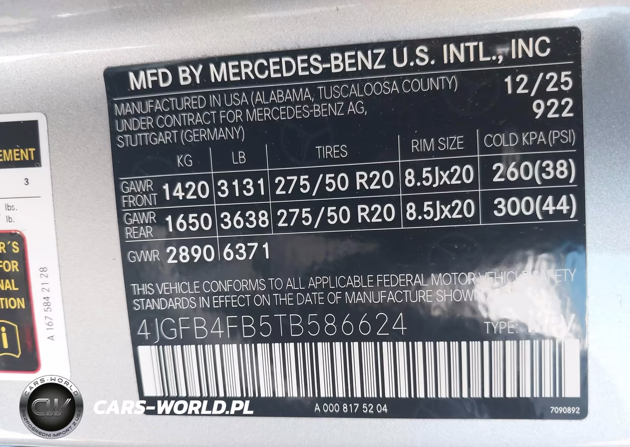 2026 Mercedes-Benz Gle 350 VIN:4JGFB4FB5TB586624 - 9