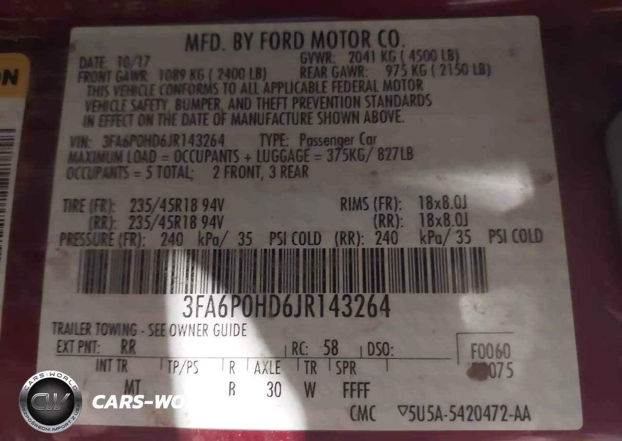 2018 Ford Fusion Se VIN:3FA6P0HD6JR143264 - 9