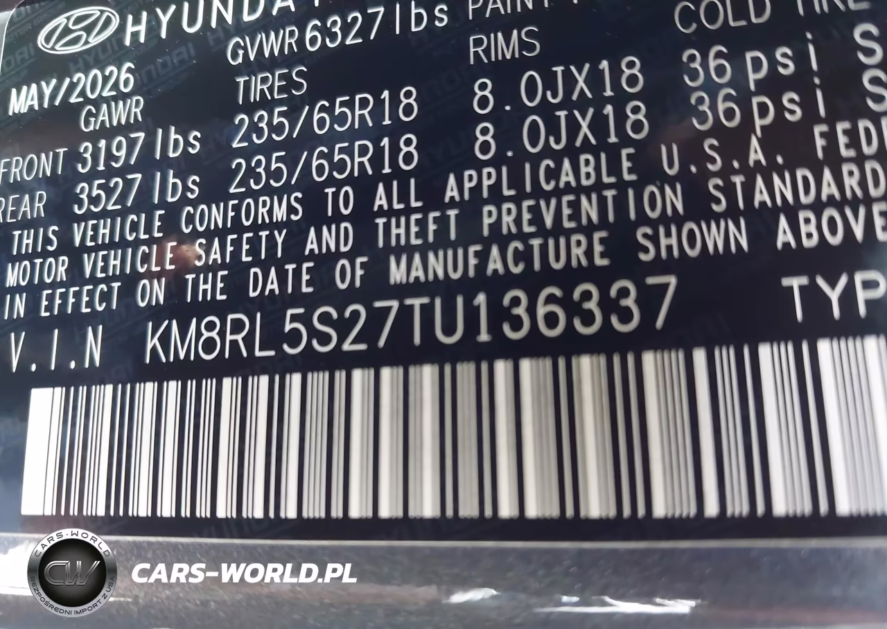 2026 Hyundai Palisade Sel 7P VIN:KM8RL5S27TU136337 - 9