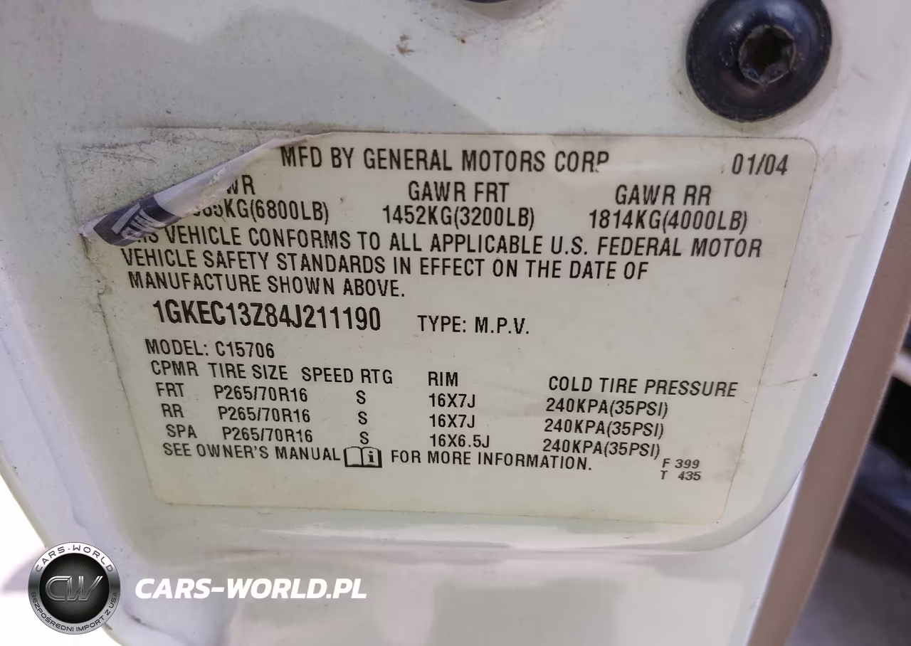2004 GMC Yukon Sle VIN:1GKEC13Z84J211190 - 9