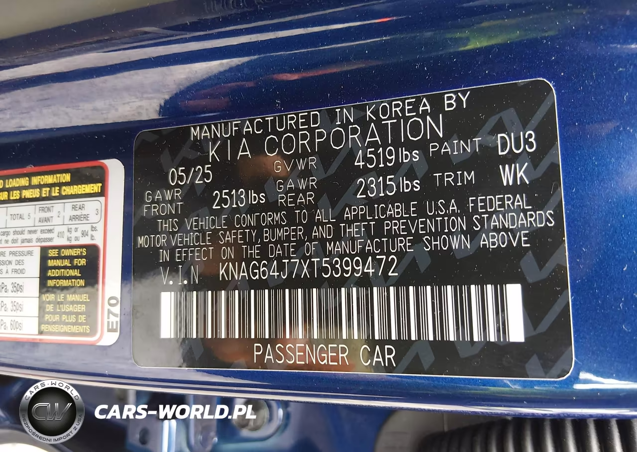 2026 Kia K5 Gt-Line Awd VIN:KNAG64J7XT5399472 - 9