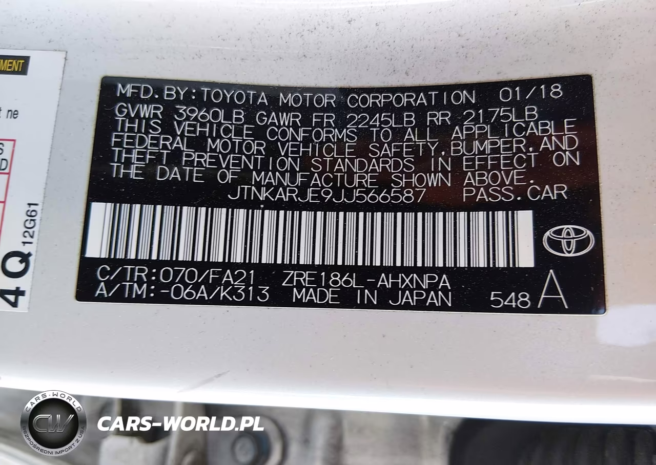 2018 Toyota Corolla Im VIN:JTNKARJE9JJ566587 - 9
