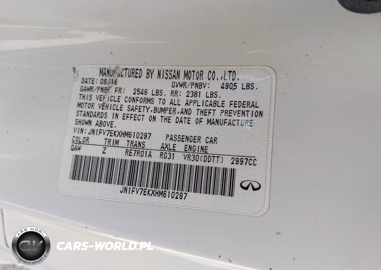 2017 Infiniti Q60 3.0T Red Sport 400 VIN:JN1FV7EKXHM610297 - 9