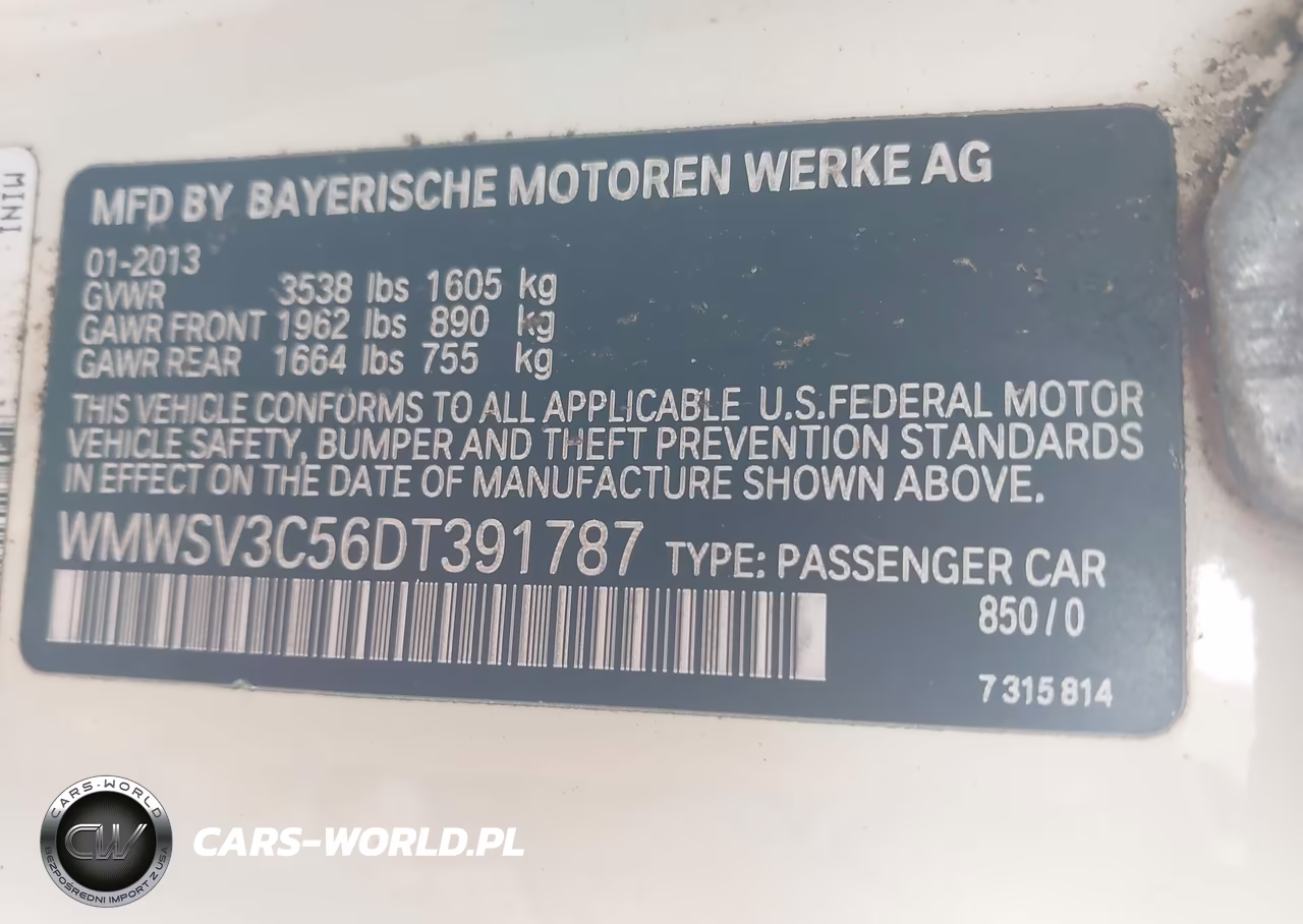 2013 Mini Hardtop Cooper S VIN:WMWSV3C56DT391787 - 9