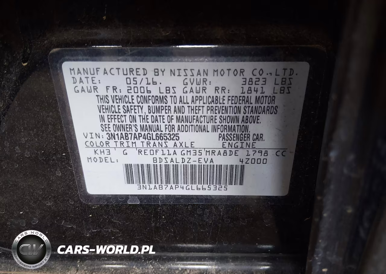 2016 Nissan Sentra Sv VIN:3N1AB7AP4GL665325 - 9
