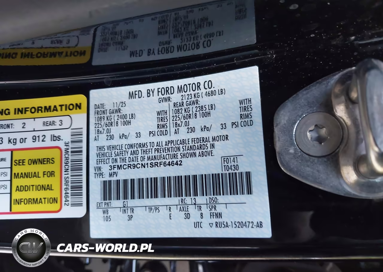 2025 Ford Bronco Sport Outer Banks VIN:3FMCR9CN1SRF64642 - 9