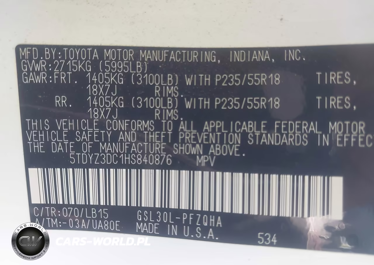 2017 Toyota Sienna Limited 7 Passenger VIN:5TDYZ3DC1HS840876 - 9