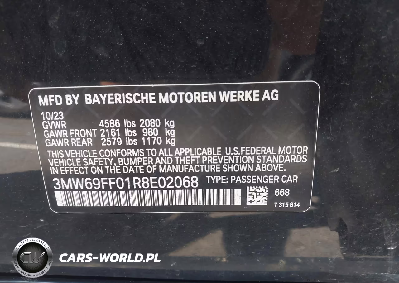 2024 BMW 330I VIN:3MW69FF01R8E02068 - 9