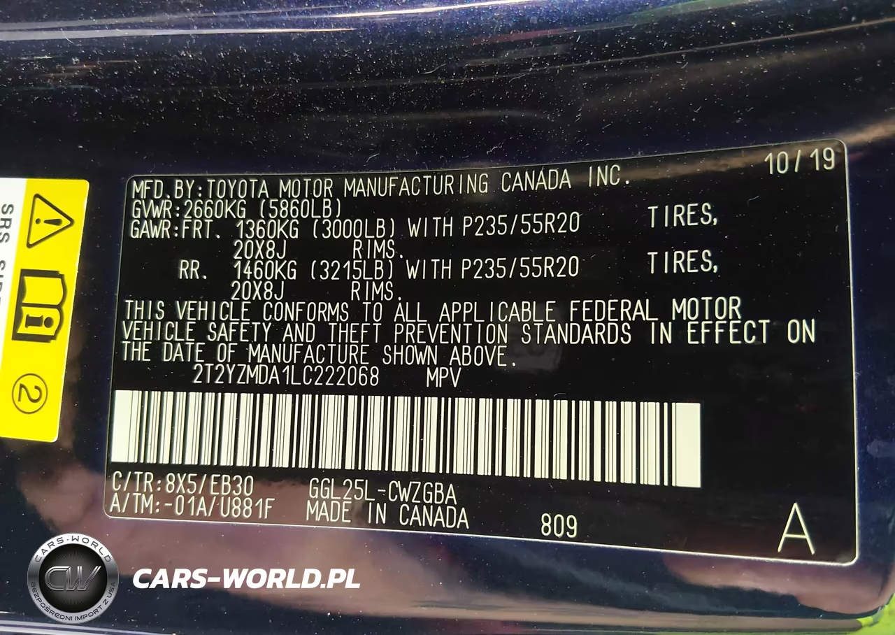 2020 Lexus Rx 350 F Sport Performance VIN:2T2YZMDA1LC222068 - 9