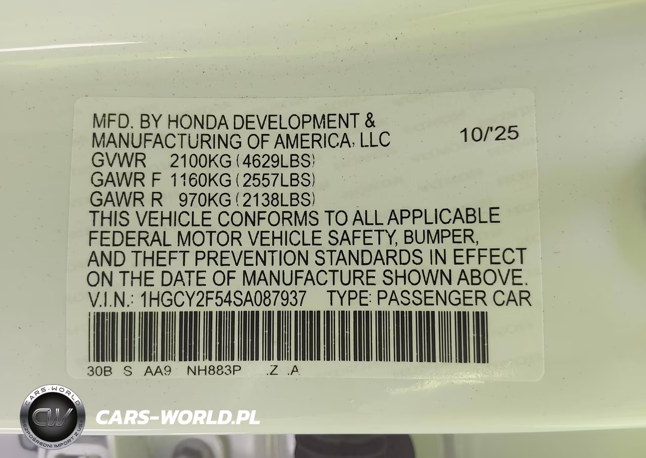 2025 Honda Accord Hybrid Sport VIN:1HGCY2F54SA087937 - 9