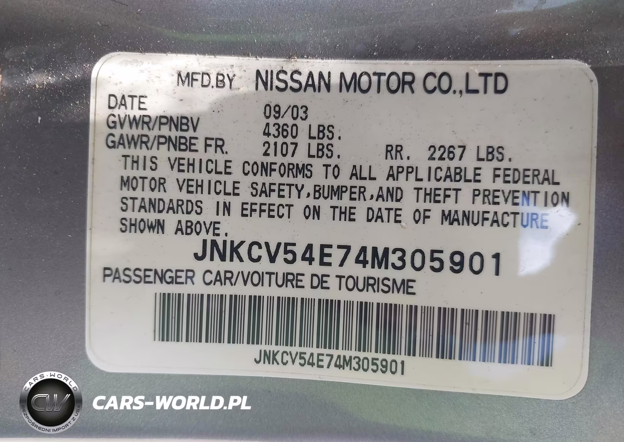 2004 Infiniti G35 VIN:JNKCV54E74M305901 - 9
