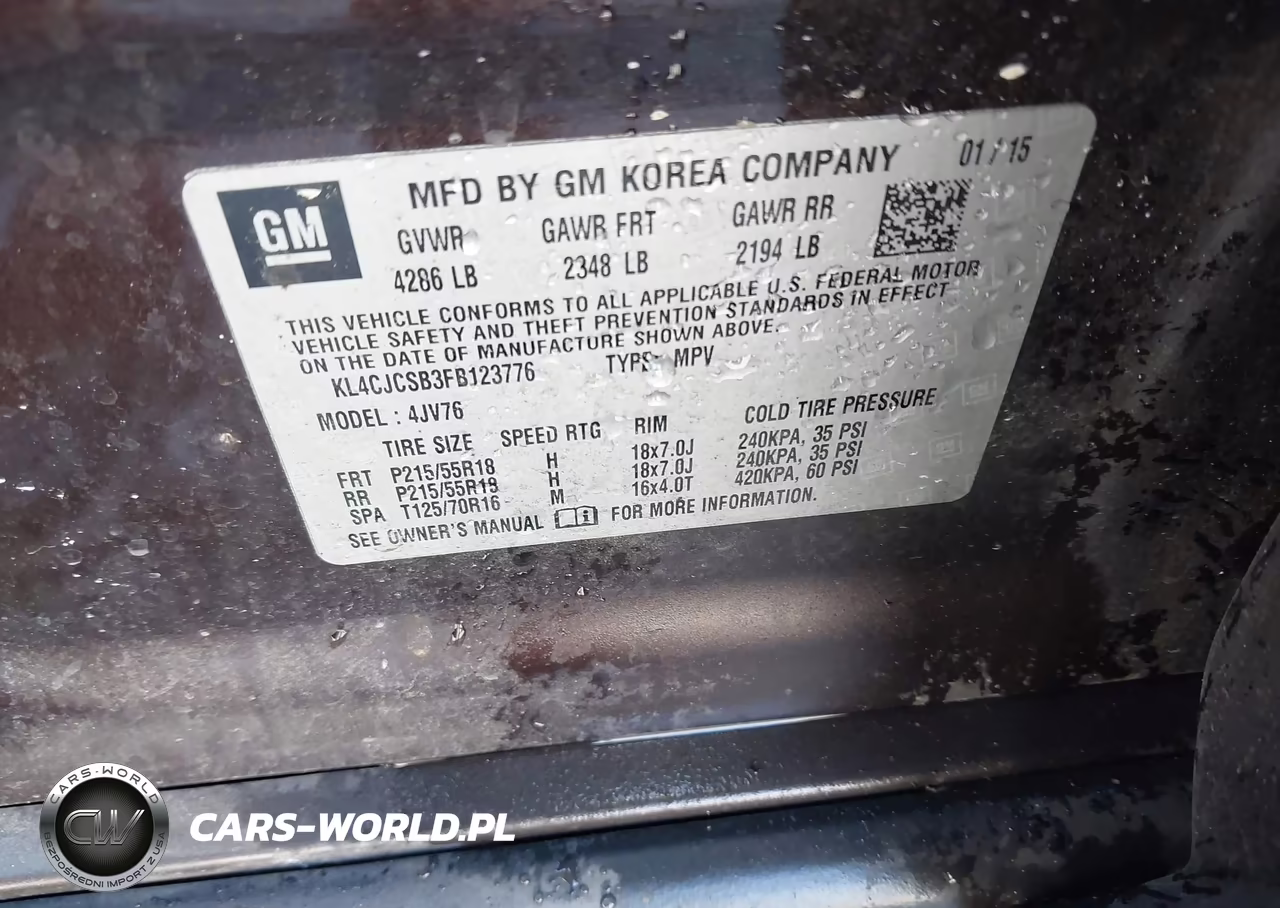 2015 Buick Encore Leather VIN:KL4CJCSB3FB123776 - 9
