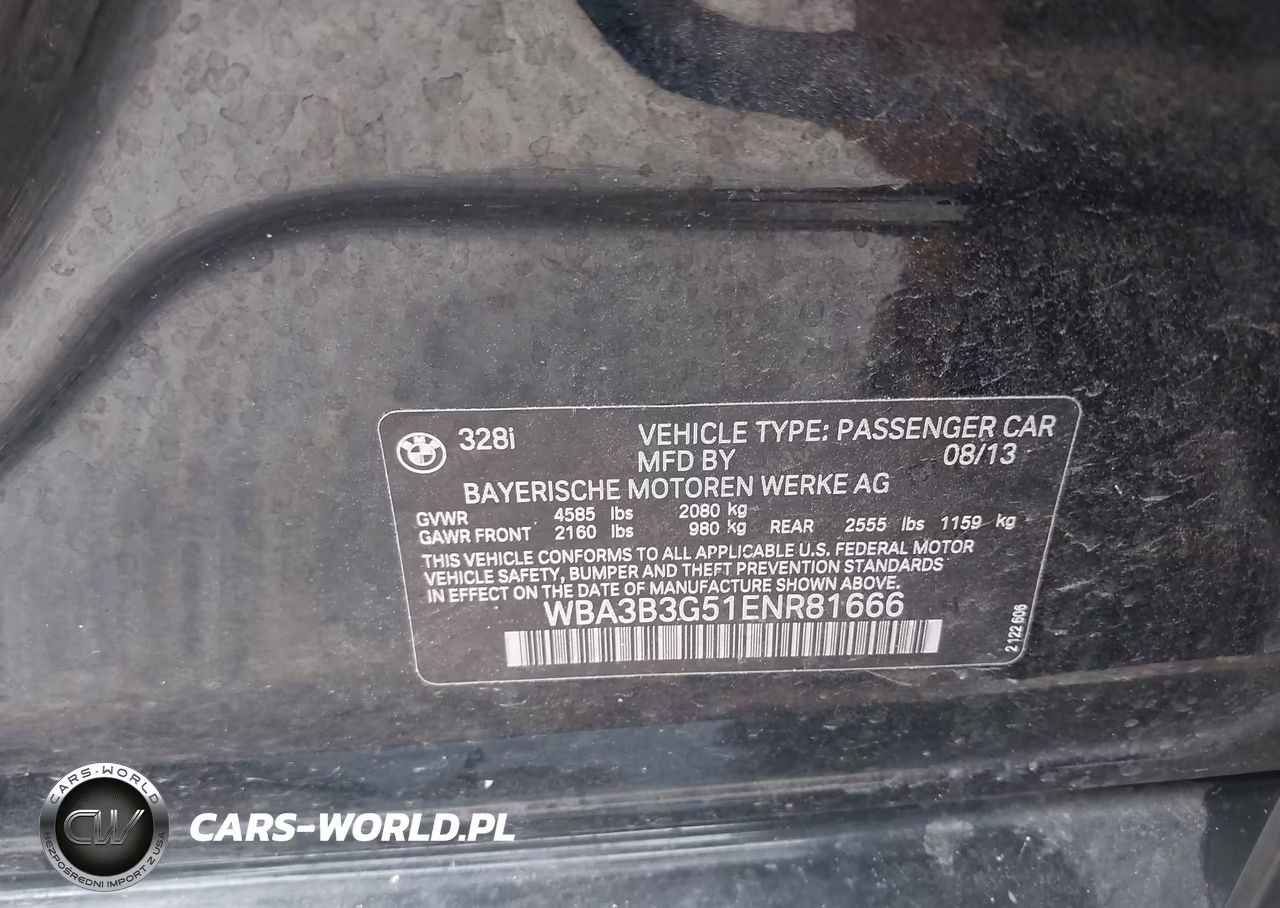 2014 BMW 328I xDrive VIN:WBA3B3G51ENR81666 - 9