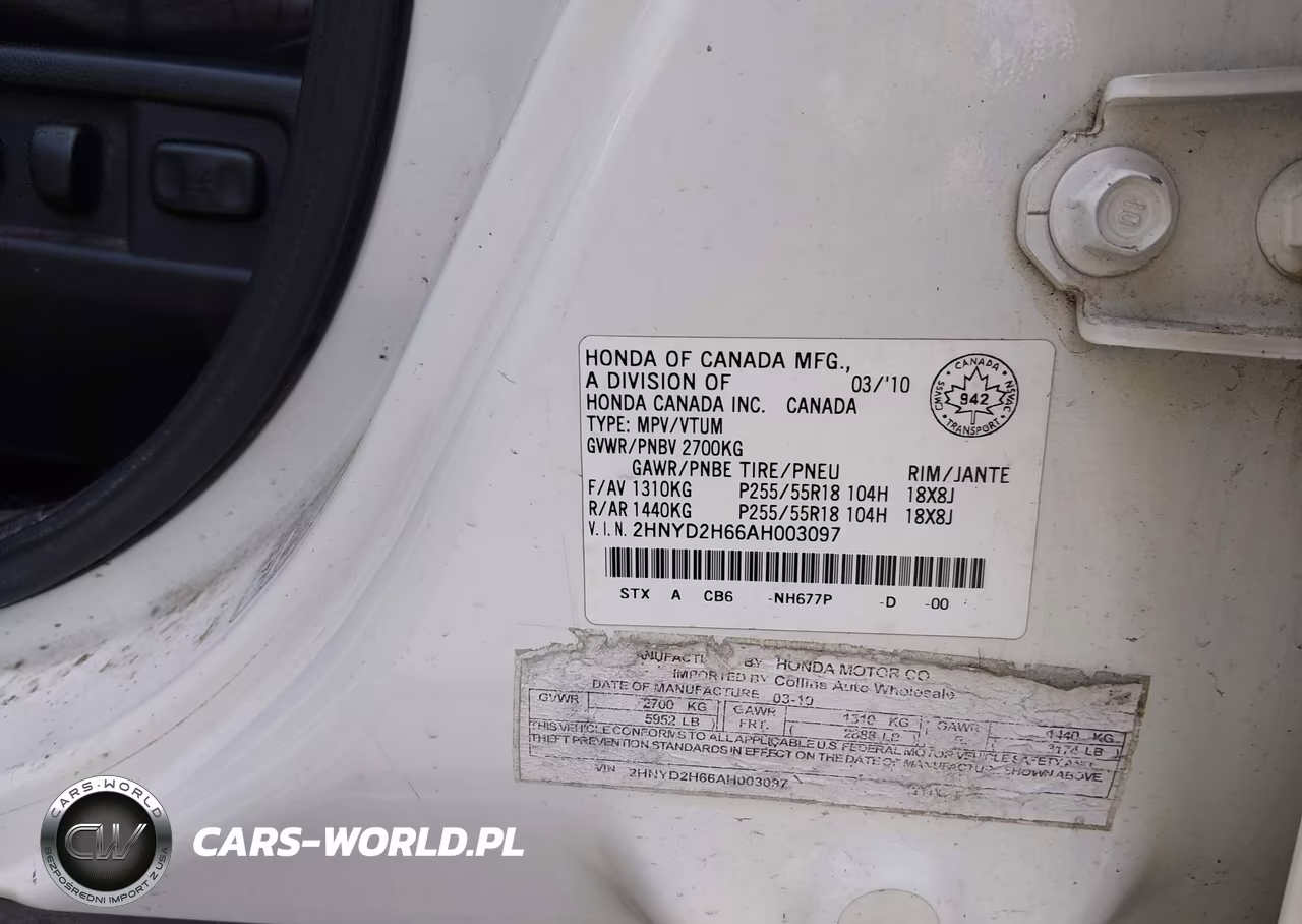 2010 Acura Mdx Technology Package VIN:2HNYD2H66AH003097 - 9