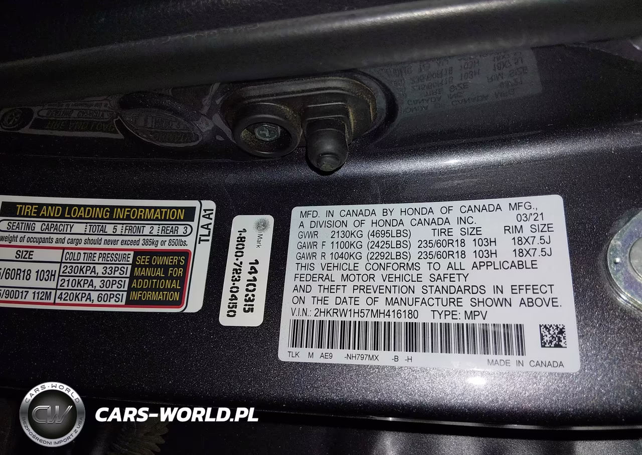 2021 Honda Cr-V 2Wd Ex VIN:2HKRW1H57MH416180 - 9